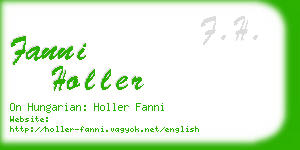 fanni holler business card